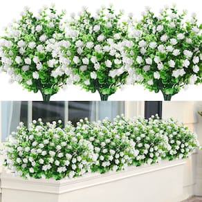 Flores artificiais GREENRAIN resistentes aos raios UV para decoração de exteriores