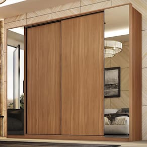 Guarda Roupa Casal 4 Portas Com Espelho e 4 Gavetas Laredo