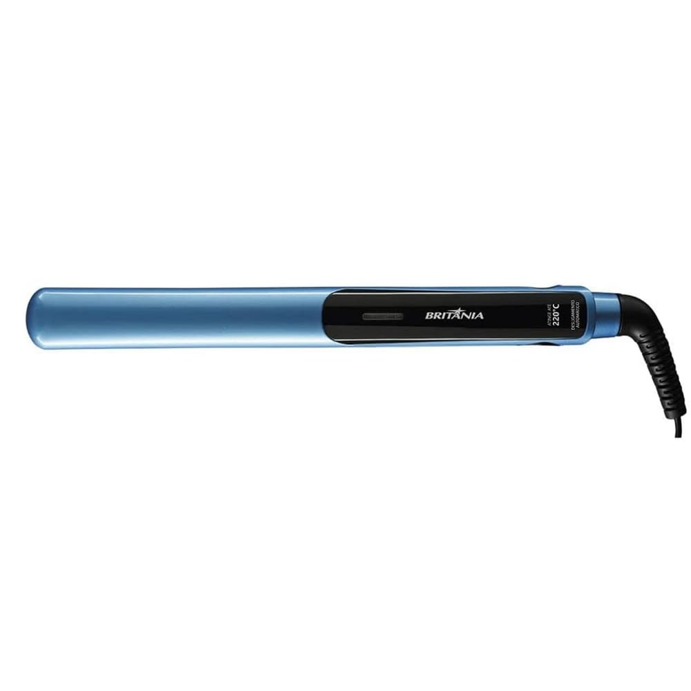 Chapinha Prancha de Cabelos 35W Britania Ceramica Titanium Blue Bivolt