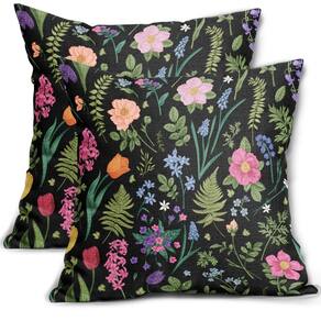 Capas de almofada sorfbliss Botanical Print Vintage 50x50cm Conjunto de 2