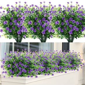 Flores artificiais GREENRAIN resistentes aos raios UV para decoração de exteriores
