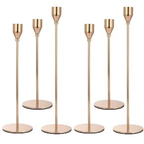 Conjunto de 6 castiçais Anndason para decoração de casa