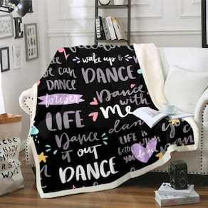 Cobertor Feelyou Hippie Graffiti Fuzzy Sherpa Dance Life 130x150cm