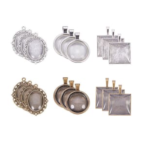 Bandejas pendentes PH PandaHall com pingentes Photo Charms x60