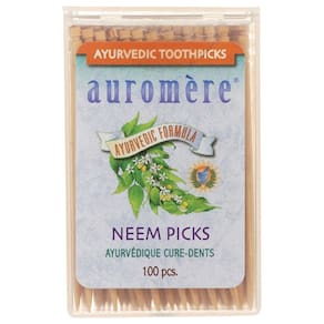 Palitos de dente Auromere Ayurvedic Neem 100 CT