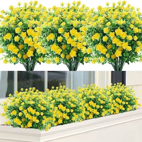 Flores artificiais GREENRAIN Outdoor Decoration 18 pacotes