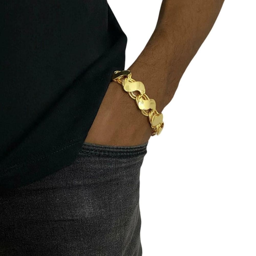 Pulseira Friso S 18Mm - Banhado A Ouro 18K