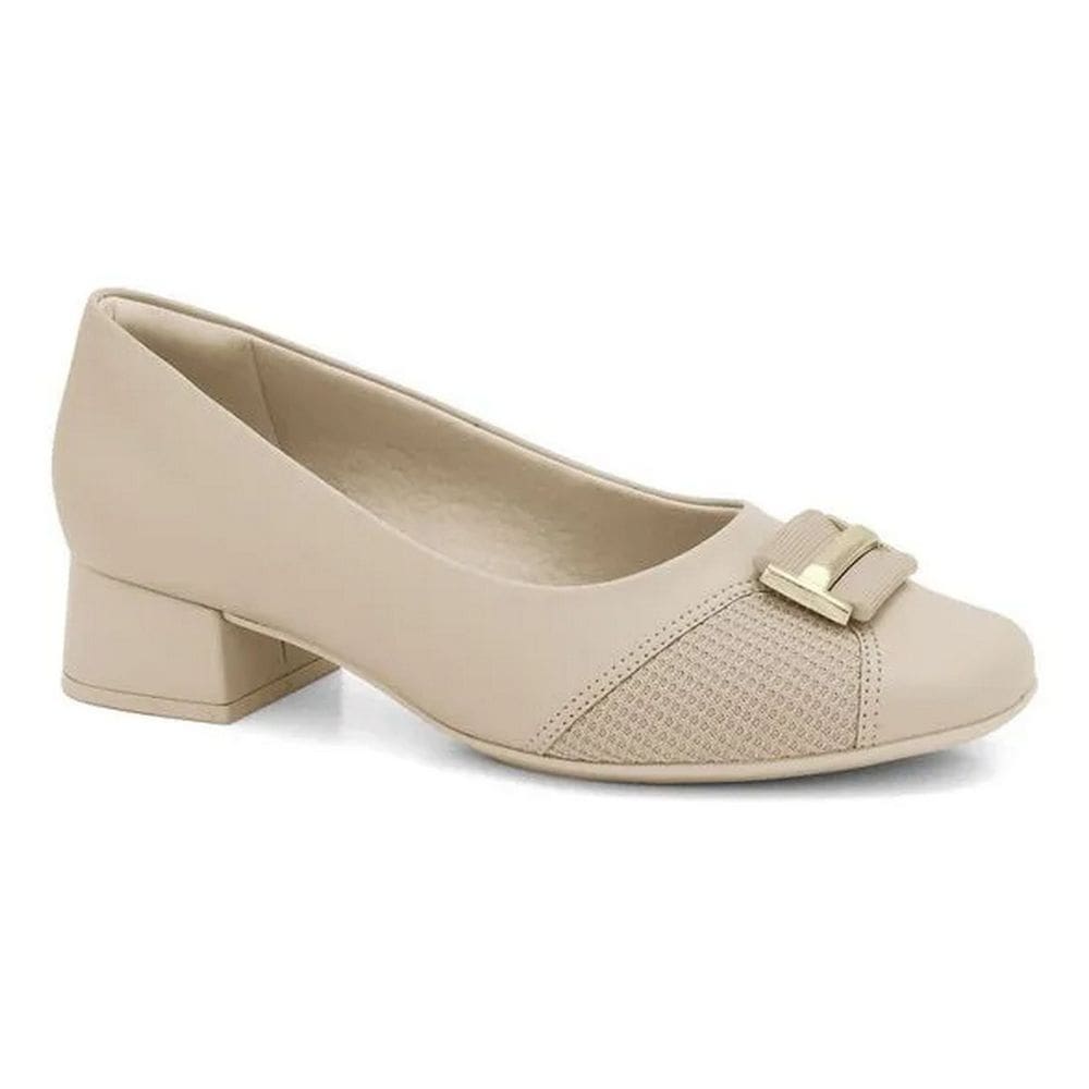 Sapato Feminino Scarpin Comfortflex Salto Bloco Napa 2495303