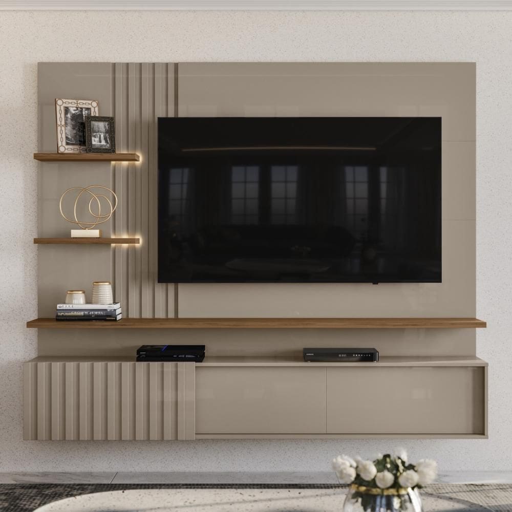 Painel Bancada Suspensa Com LED 3 Portas Atena