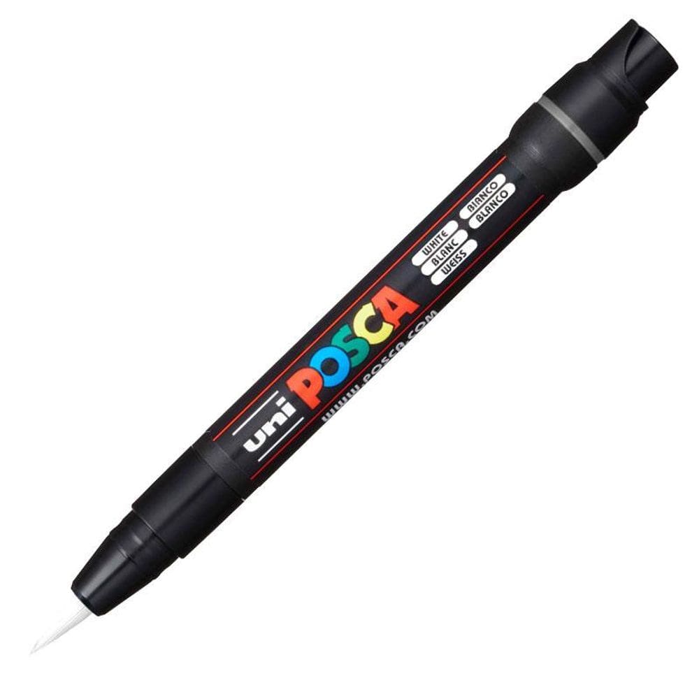 Caneta Posca Brush PCF 350 branco Uni Ball