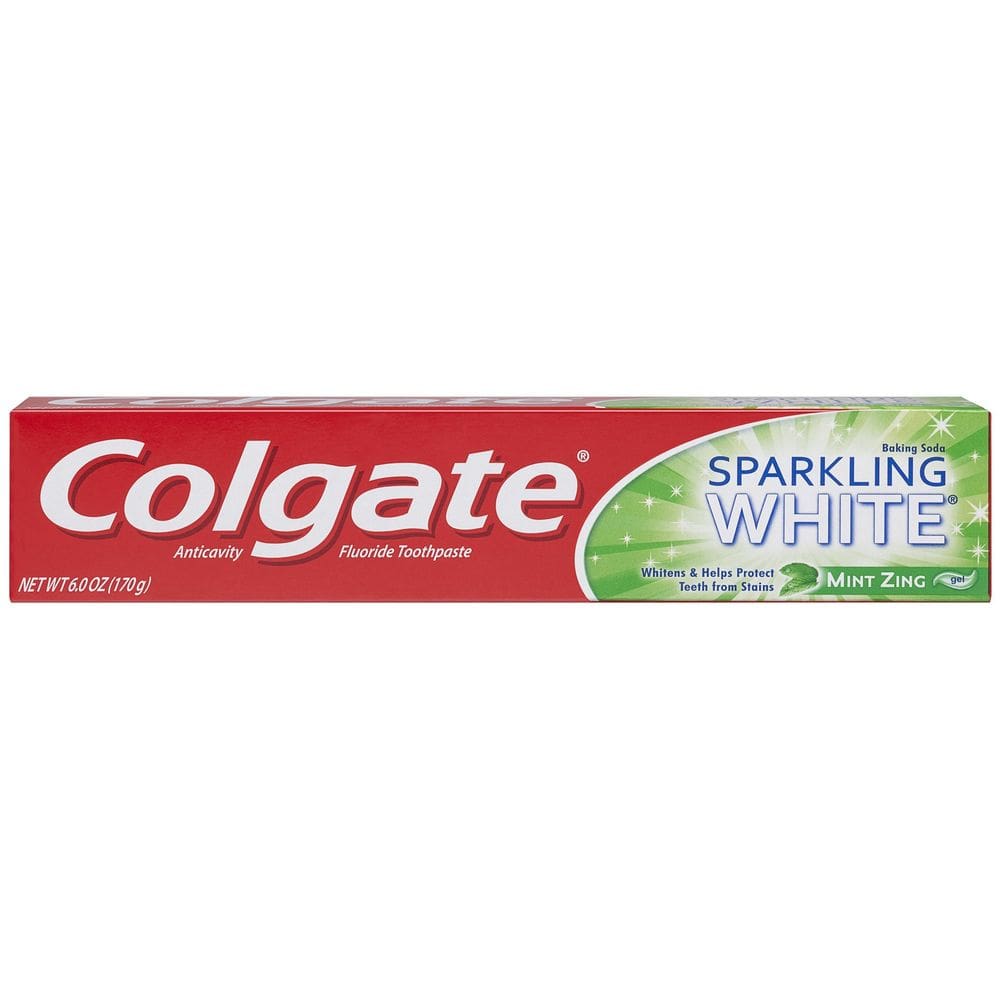 Pasta de dentes Colgate Sparkling White Whitening 175 mL (pacote com 6)