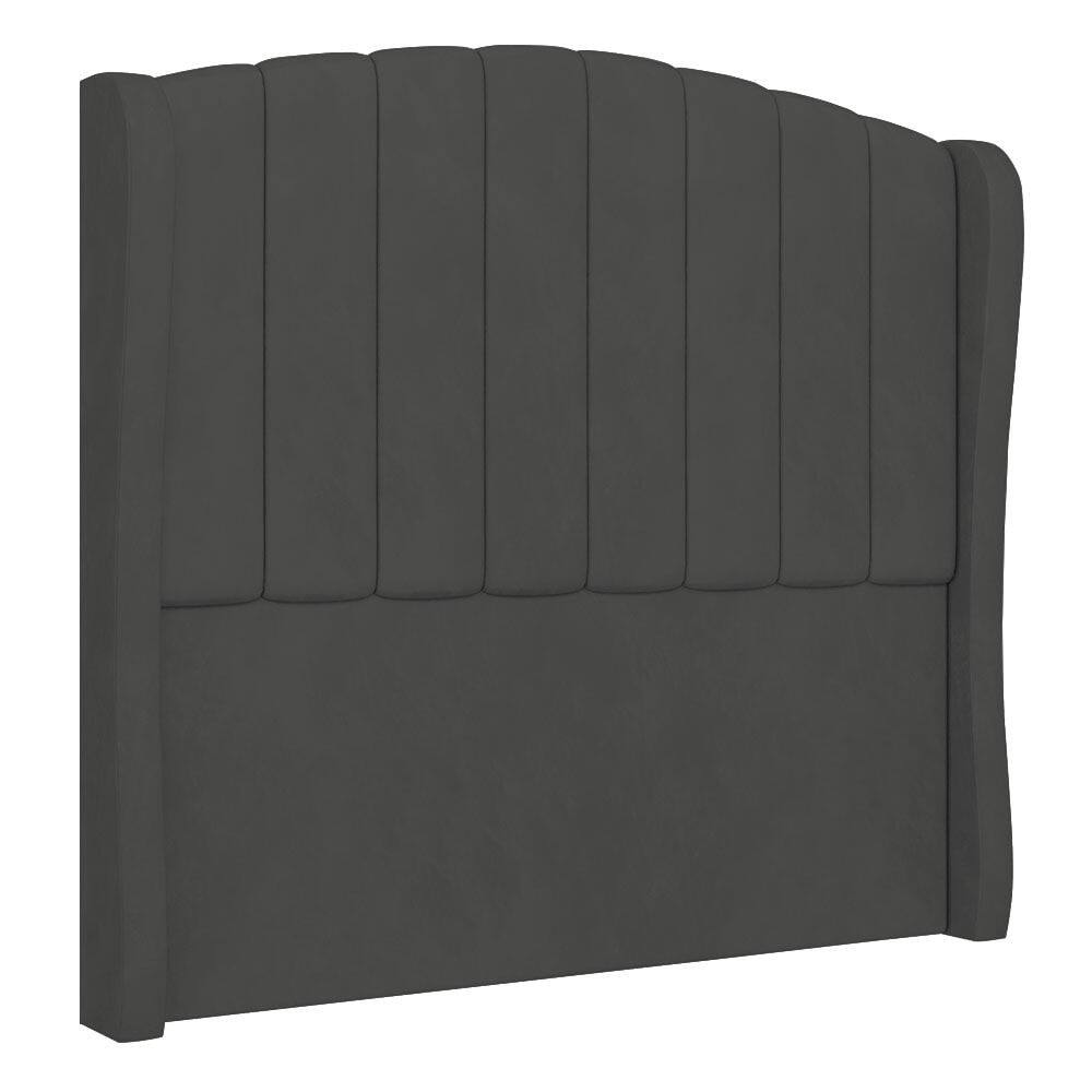 Cabeceira Casal Queen Cama Box 160cm Glenda I02 Veludo Chumbo - Mpozenato