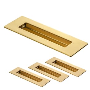 Porta puxa armário deslizante HOMOTEK Flush 150 mm em ouro escovado