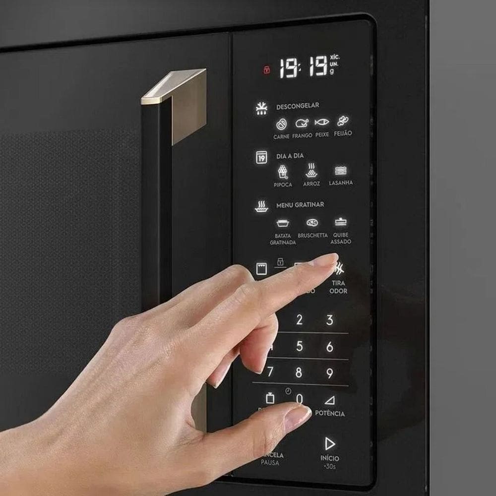 Microondas De Embutir Electrolux 34l Home Pro Inox 220v MV43T Preto 220V