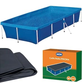 Piscina com Armação 3.000L 58x164x320CM e Capa para Piscina 3.000L MOR