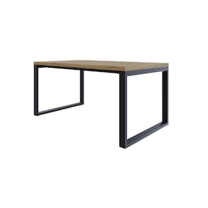 Mesa de Jantar Queens 160cm x90cm x77 cm Vermont OAK/Preto