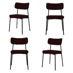 Kit com 4 Cadeiras para Sala de Jantar Mona Yescasa Bordô