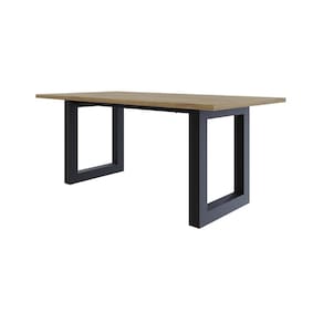 Mesa de Jantar Bronx R 180cm x90x75cm Vermont OAK/Preto