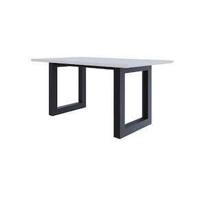 Mesa de Jantar Bronx RG2 160x90x75cm Branco/Preto