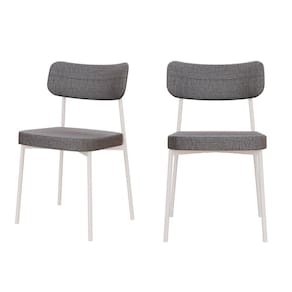 Kit com 2 Cadeiras para Sala de Jantar Mona Yescasa Cinza Corriente/Branco