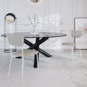 Cadeira Fixa Estofada Vintage Retrô com 2 Unidades Off white/Branco