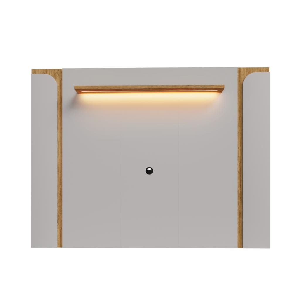 Painel TV 75 Pol Maresias com Led Off White Cinamomo Bechara