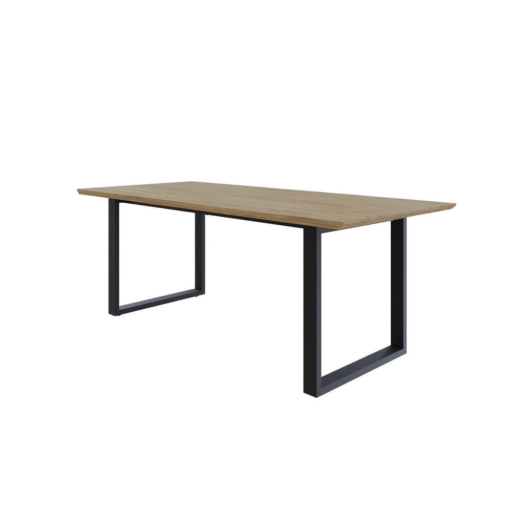 Mesa de Jantar Queens RG2 200cmx90cmx75 cm Vermont OAK/Preto