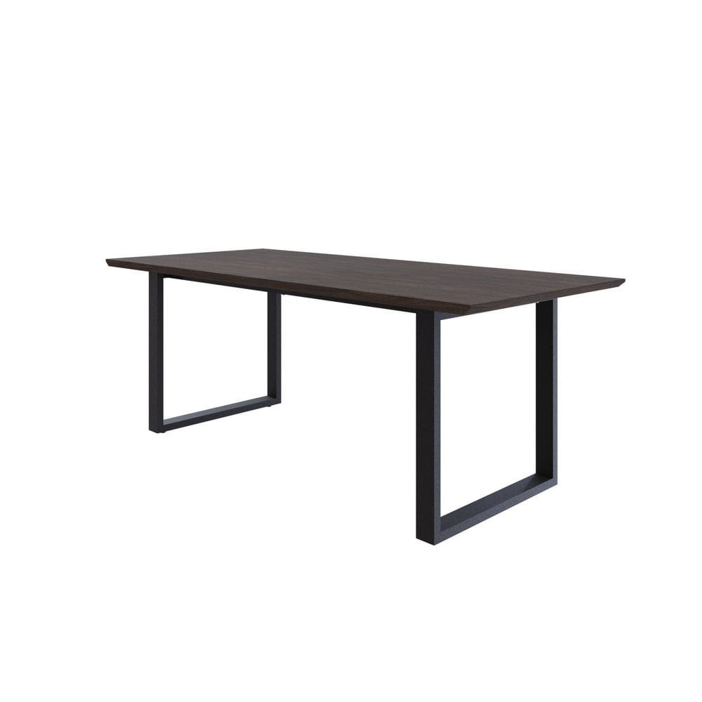 Mesa de Jantar Queens RG2 200cmx90cmx75 cm Terracota/Preto