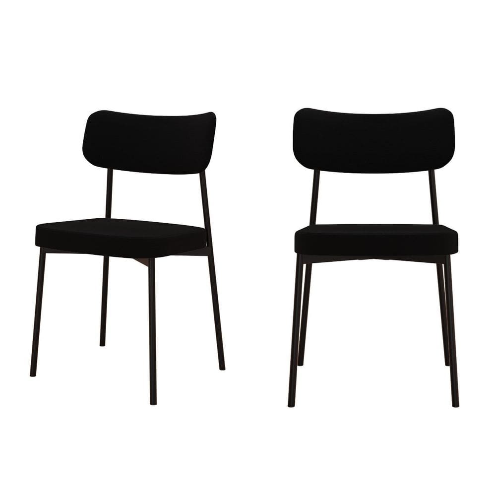 Kit com 2 Cadeiras para Sala de Jantar Mona Yescasa Black