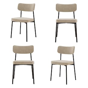 Kit com 4 Cadeiras para Sala de Jantar Mona Yescasa Bege