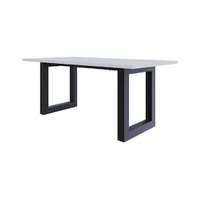 Mesa de Jantar Bronx R 180cm x90x75cm Branco/Preto