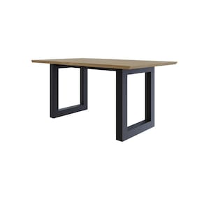 Mesa de Jantar Bronx R 160cm x90x75cm Vermont OAK/Preto