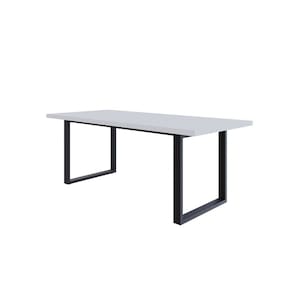 Mesa de Jantar Queens R 200cmx90cmx75 cm Branco/Preto