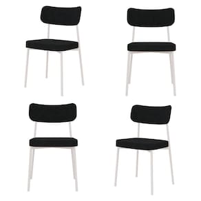 Kit com 4 Cadeiras para Sala de Jantar Mona Yescasa Cinza Grafite/Branco