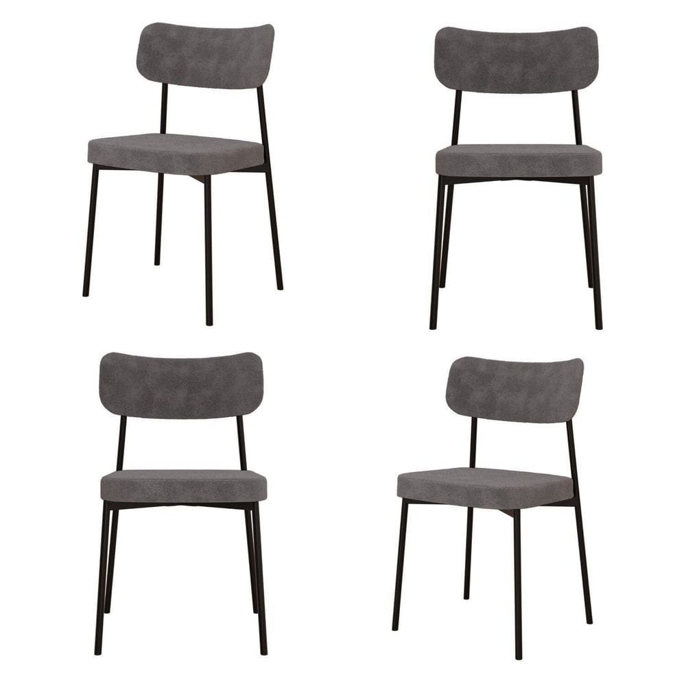 Kit com 4 Cadeiras para Sala de Jantar Mona Yescasa Boucle Nuvem