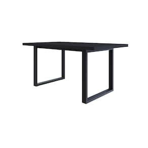 Mesa de Jantar Queens R 160cmx90cmx75 cm Preto/Preto