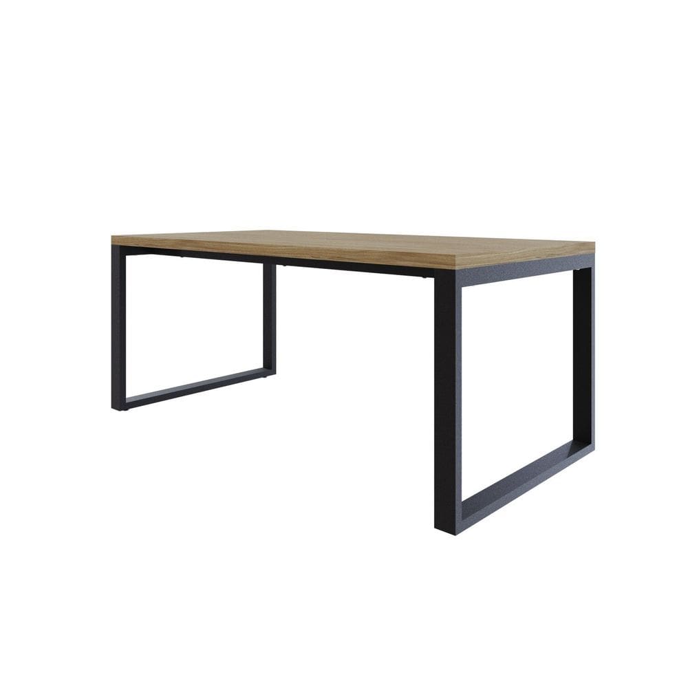 Mesa de Jantar Queens 180cmx90cmx75 cm Vermont OAK/Preto