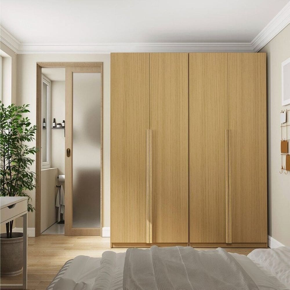Guarda-roupa Modulado 2 Peças 4 Portas Jade CabeCasa MadeiraMadeira Avelã
