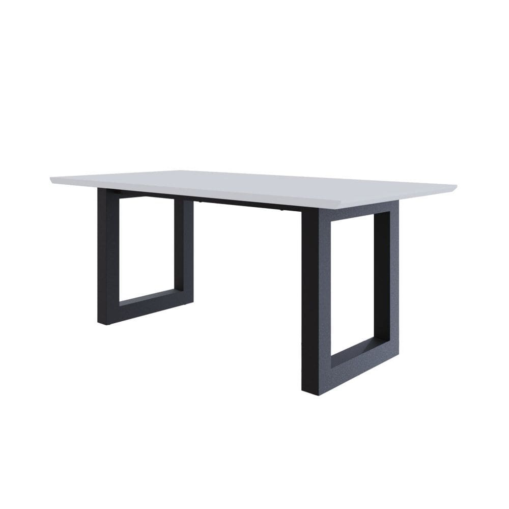 Mesa de Jantar Bronx RG2 180x90x75cm Branco/Preto