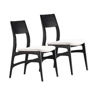 Conjunto 2 Cadeiras Madeira Maciça Alento Ébano/Bes