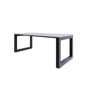 Mesa de Jantar Bronx 200cmx90cmx75 cm Branco/Preto