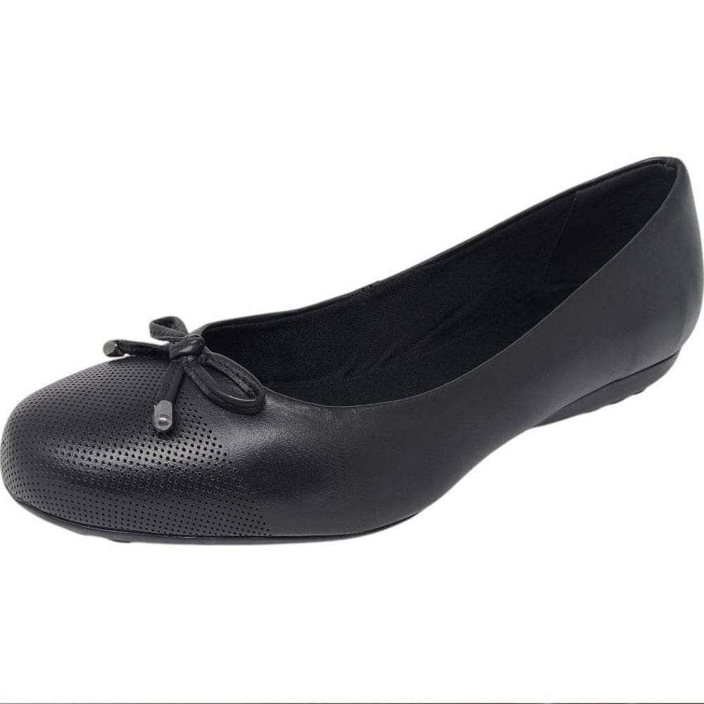 Sapatilha Feminina Couro Laço Elegante Conforto Bottero