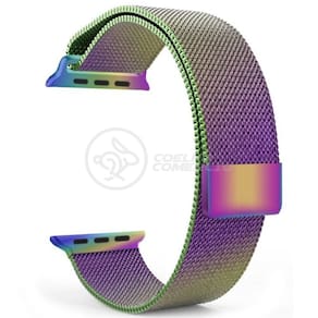 Pulseira Milanese de Aço de Ferro Smartwatch 42mm e 44mm Em Aço Inoxidável - Arco Íris
