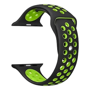 Pulseira Silicone para IWO Smartwatch 42mm e 44mm Sport - Preto e Verde