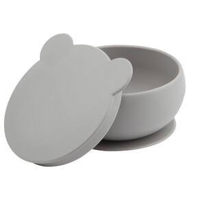 Tigela Urso de Silicone Bowly Powder Grey - Minikoioi