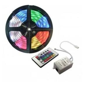 Fita Led Ultra Fina 5M Rgb 2835 Smd Prova D`Agua + Controle