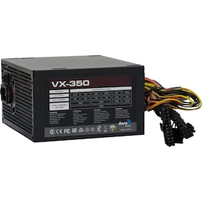 Fonte Real Gamer Atx 350w Aerocool Bivolt S/cabo - Preto