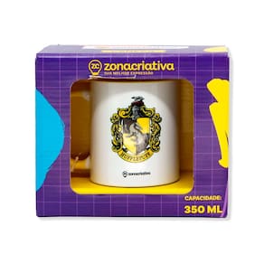 Caneca Harry Potter Lufa Lufa Cerâmic 350ml - ZonaCriativa