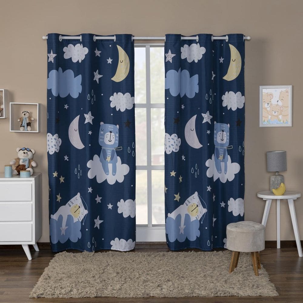 Cortina Infantil 3,00x2,20 para Meninos e Meninas Estampada