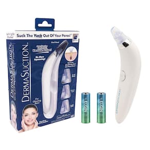 Kit 1 Aparelho para Limpeza Facial Removedor de Cravos e Espinhas à Pilha DermaSuction + 2 Pilhas AA